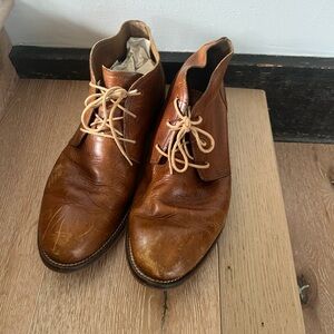 Men's Leather Chukka Boots in Warm Brown - Versatile CasualFootwear, size 10 1/2
